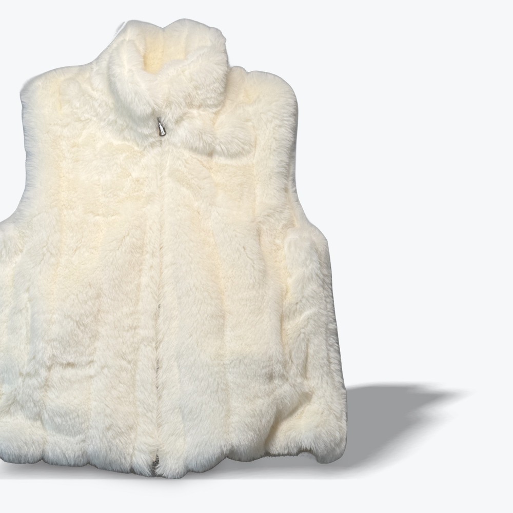 Carte Vintage Womens Faux Fur Vest White Reversible